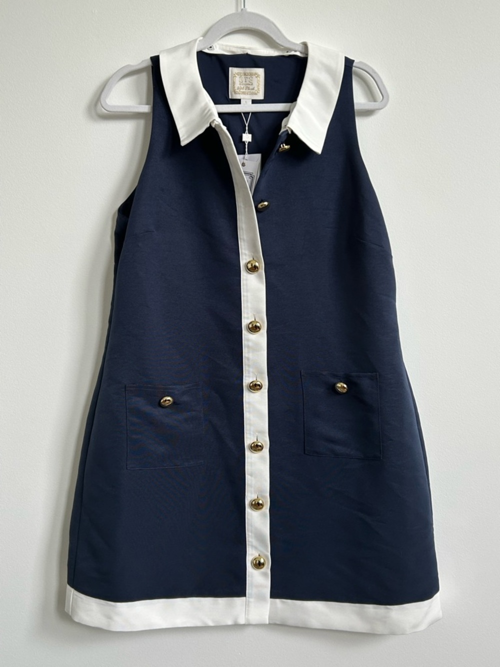 NWT Sail to Sable x Style Charade Blue Dress Large